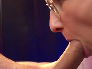 Homemade Blowjob Cum Facial with Blonde MILF