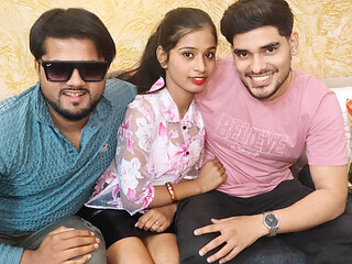 Indian Desi threesom gangbang hardcore sex video