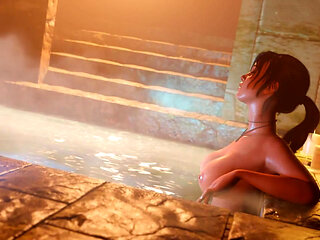 Croft Adventure - Part 2 Sfm Sex Scene - Lara Croft Bath by Loveskysanhentai