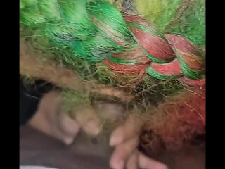 Christmas Hair Blowjob