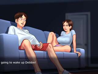 Big Boobed Step-Sis was surprised!!! She caught me while jerking and I fucked her.