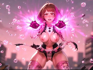 Uraraka My Hero Academia Oiled Slutty Tease Compilation Extended Version