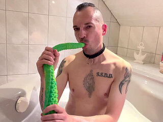 Stupid faggot slut gagging