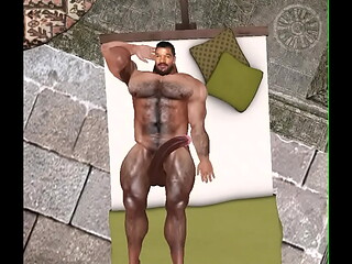drone catches handsome hunk chris chester by pool naked