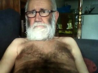 Grandpa Stroking on Webcam