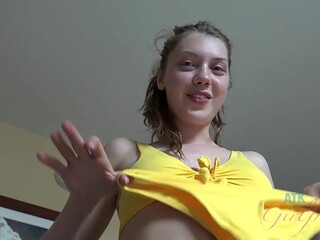 Pov - Elena Koshka Undresses And You Finger Her For A Bit, Before She Starts Sucking You Off. Soon Youre Fucking Her From Behind