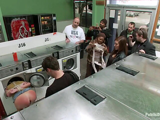 Filthy Whore Fucked at the Laundromat