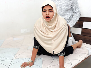 Soft and Desi Muslim Hijab Stepbrother Beautiful Tight Pussy Fucking