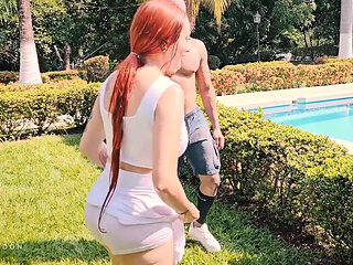 My Busty Boss and Her Big-bootied Friend Swallow My Cock in an Outdoor Threesome