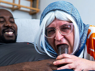 BBW Granny Gets All Holes Stretched by a Big Black Dick