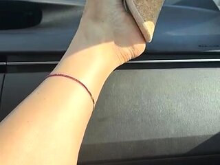 Maitresse Madelines solo foot fetish POV