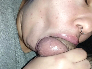 SO GREEDY, SHE GOES TO THE BALLS OF THE CUCKOLD, LICKING AND FUCKING EVERYTHING