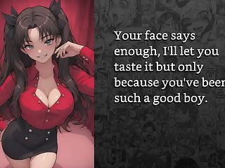 [FayGrey] [Rin Tohsaka turns you into her obedient girlfriend and teaches you how to handle cocks] (Femdom Joi Cei Chastity Sissification Crossdressing Humiliation Degradation Anal Oral Photography)
