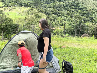 Chiky & Julianaburning Outdoor Camping Fuck - Huge Cock in Tight Ass Missionary Doggy Style