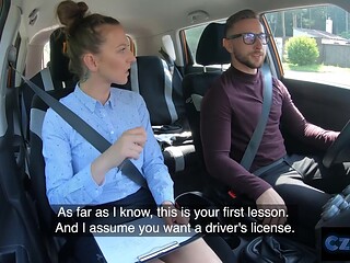 Milf Driving Instructor Needs Her Pussy Licked To Calm Her Down
