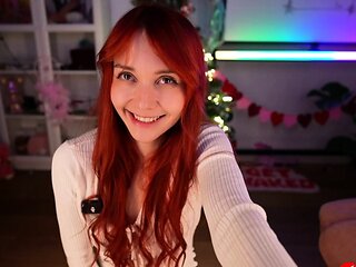 Sexy redhead teen ass spanking