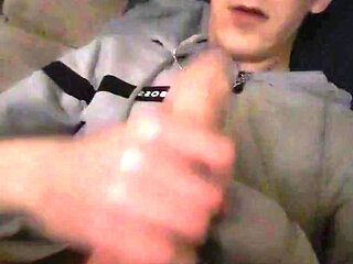 Skinny Lad Wank and Spunk Hard