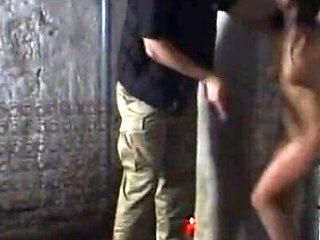 Humiliating bondage and wax playing