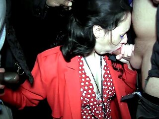 Interracial anal group sex