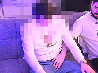 Young Straight Plumber Comes by in His Free Time and Lets Me Blow Him and I Cum on His Thigh