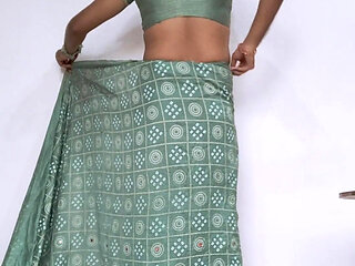 Gujrati style saree wearing