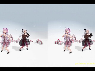vr180 aqason mmd 3d dance