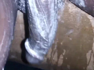 Bigblackie Shaving and Masturbating with My Big Black Cock for Pleasure