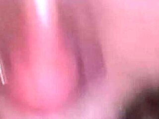 Blonde Amateur Deepthroats Green-Eyed Guy, Flooding Herself with Goo