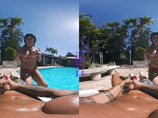 PURITYVR Curvy Latina Maria fucked poolside