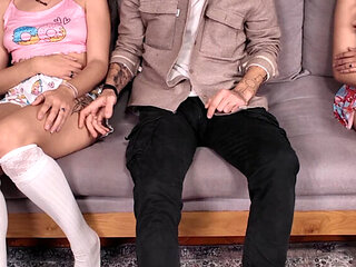 18 Year Old Stepdaughter Taboo Fingering and Handjob with Tattooed Teen