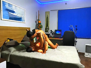 On the Counter, She Bends Over and Gives Herself Completely