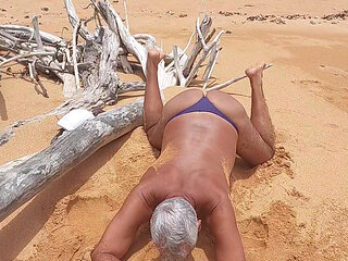 Ladysilva in bikini on the beach very sexy her hot ass