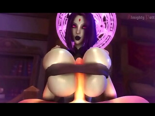 3D Soria titjob Big tits Firm tits Hard erect nipples Cowgirl riding POV sex with Sound added
