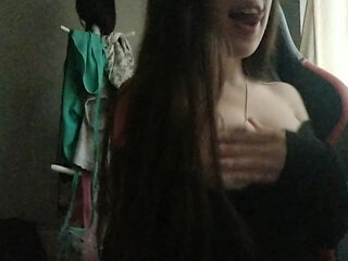 Fairy Bliss touching her body and moaning a lot until cumming