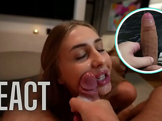 React: I want to suck your big cock, can I do it dirty?