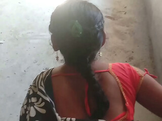 Desi village madam fucked in doggy position next to the school and ass fucked in the rest room by lifting the saree, Hindi audio, Clear Ways