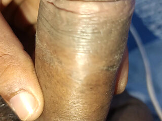 Jackingoff and cumming in his buds foreskin