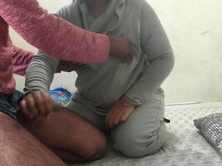 Bhabhi and her husband doing foreply.