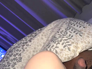 Student playing with pussy and boobs over BBC