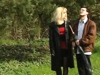 Lesbian Threesome Party: Blonde and Brunette Babes Kissing, Licking Pussy and Sucking Big Dick