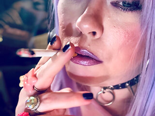 Your Very Own Smoking Dolly! Tina Snua Smokes A Kingsize Cigarette With Lots Of Smoke