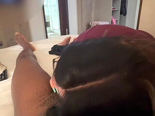 18 Year Stepsister Helped Me to Cum