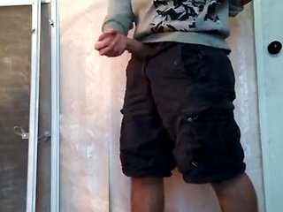 New Cargo Shorts Jerk off & Sneakers Cum