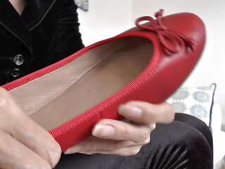 Leather Feet Smell of Leather Ballerinas, POV, JOI, Lady Victoria Valente