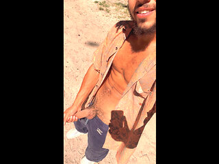 Young hot sunny guy exhib his dick in the middle of the forest :P