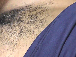 Black hairy cunt ready for big white cock