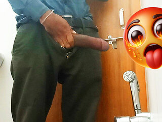 Today in the office toilet, I spit on my cock, masturbated and ejaculated. ( lltstr52 )