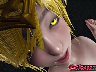 Marika in Black Dress - Rule34 3D Animation with Huge Tits, Desk Cunnilingus, and Intense Fingering