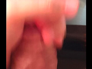 Closeup masturbation with lube