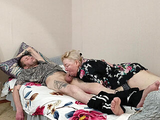 Neighbor Gives Blowjob and Swallows Cum